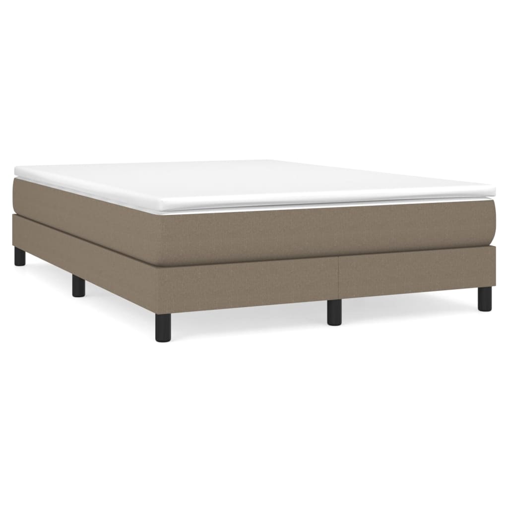 vidaXL Κρεβάτι Boxspring με Στρώμα Taupe 140x200 εκ. Υφασμάτινο