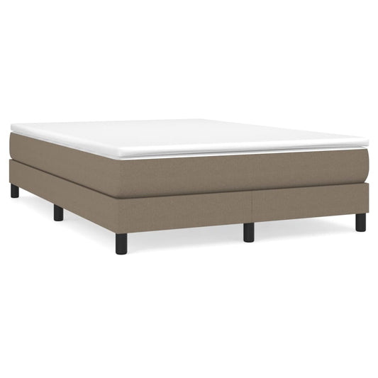 vidaXL Κρεβάτι Boxspring με Στρώμα Taupe 140x200 εκ. Υφασμάτινο