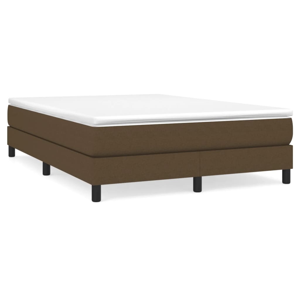 vidaXL Κρεβάτι Boxspring με Στρώμα Σκούρο Καφέ 160x200 εκ Υφασμάτινο