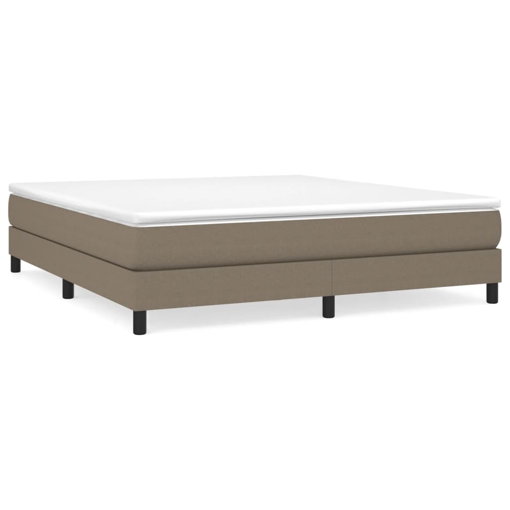 vidaXL Κρεβάτι Boxspring με Στρώμα Taupe 180x200 εκ. Υφασμάτινο