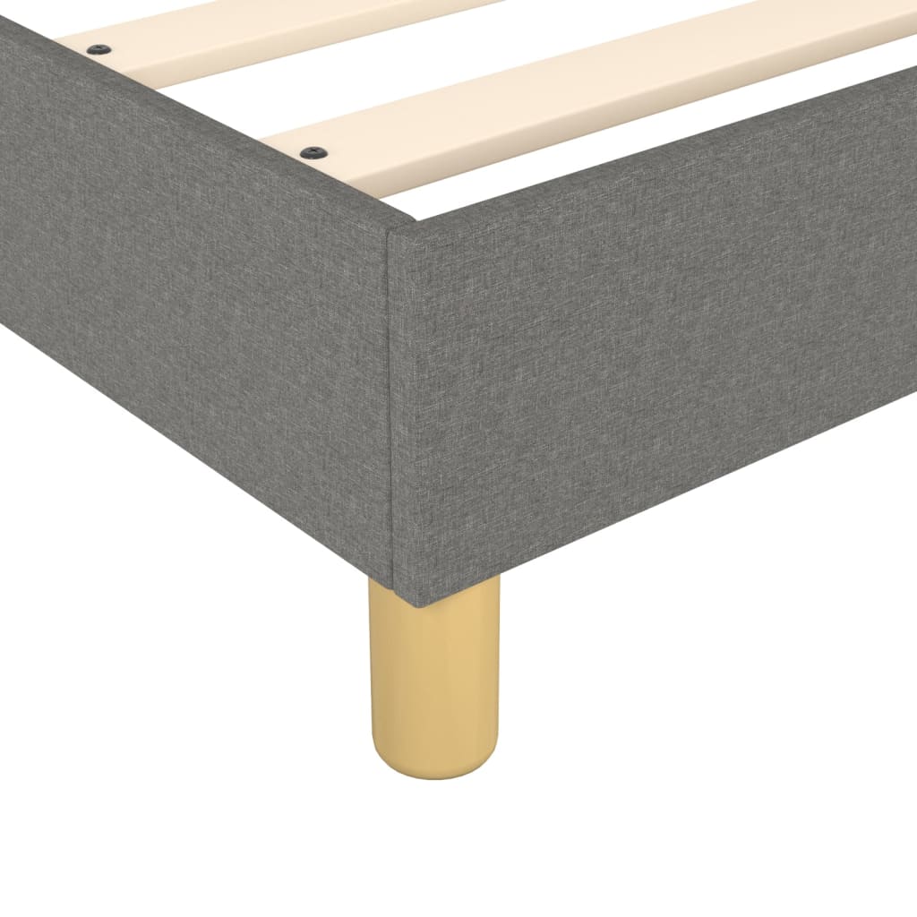 vidaXL Κρεβάτι Boxspring με Στρώμα Σκούρο Γκρι 100x200 εκ. Υφασμάτινο