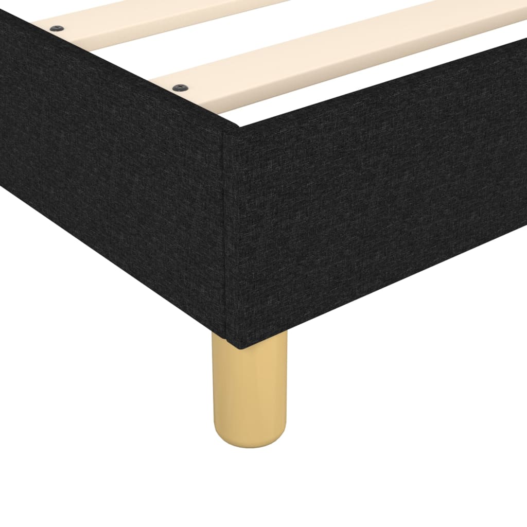 vidaXL Κρεβάτι Boxspring με Στρώμα Μαύρο 120x200 εκ. Υφασμάτινο