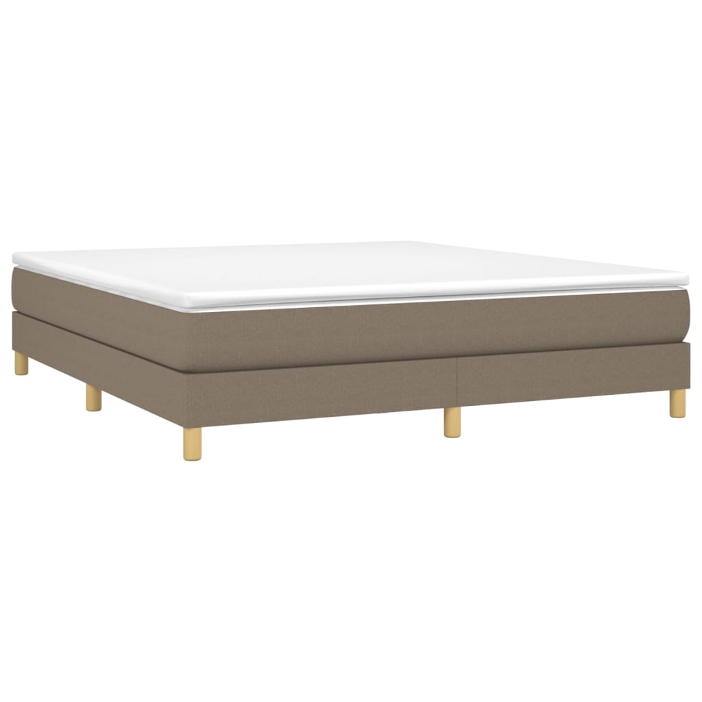 vidaXL Κρεβάτι Boxspring με Στρώμα Taupe 160x200 εκ. Υφασμάτινο