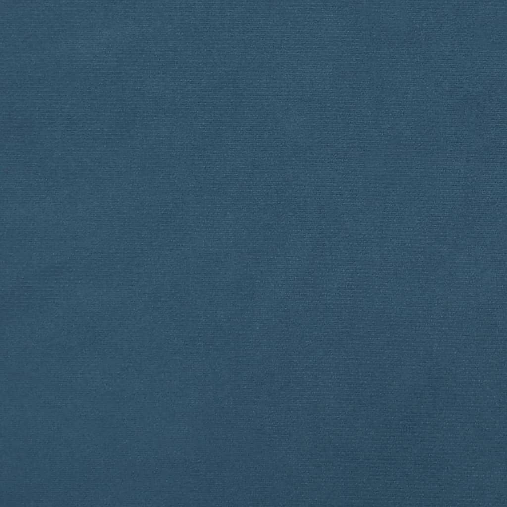 vidaXL Κρεβάτι Boxspring με Στρώμα Σκούρο Μπλε 80 x 200 εκ. Βελούδινο