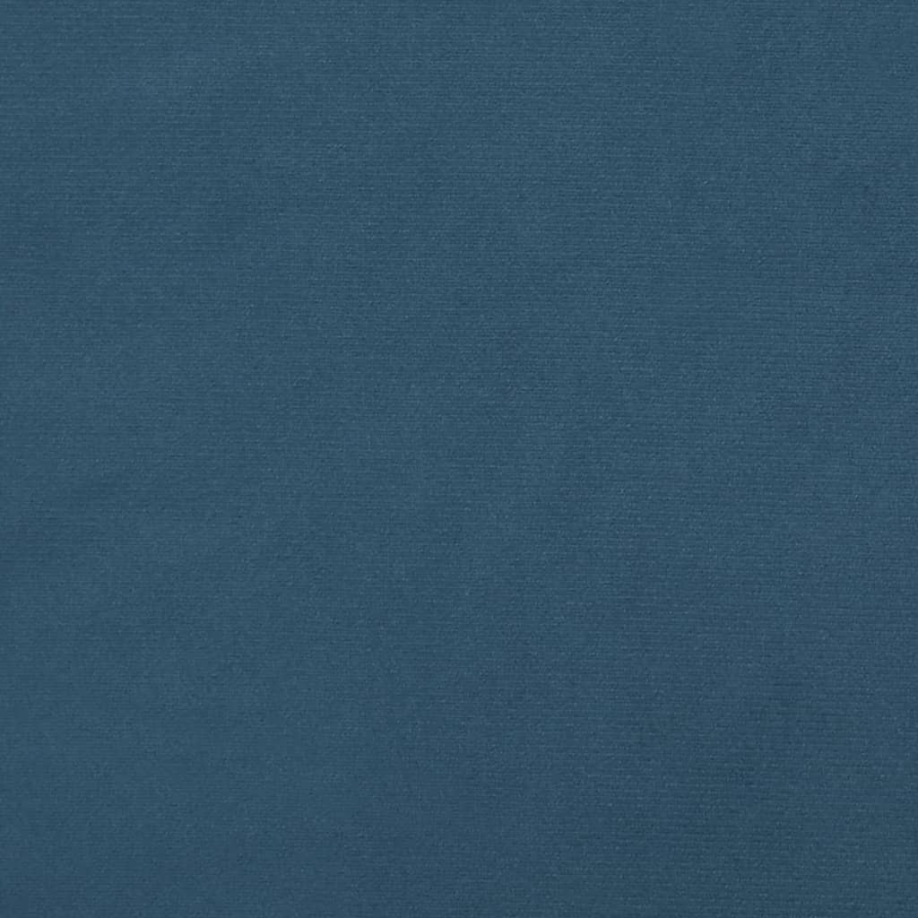 vidaXL Κρεβάτι Boxspring με Στρώμα Σκούρο Μπλε 100x200 εκ. Βελούδινο