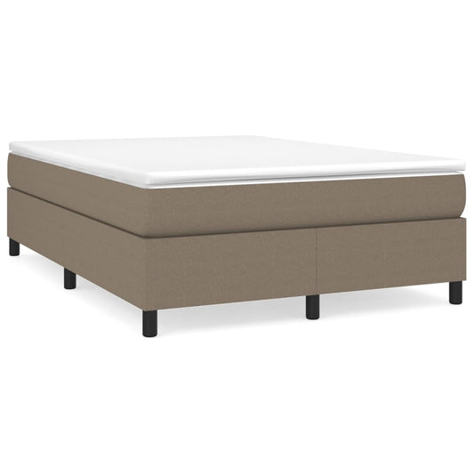 vidaXL Κρεβάτι Boxspring με Στρώμα Taupe 140x200 εκ. Υφασμάτινο