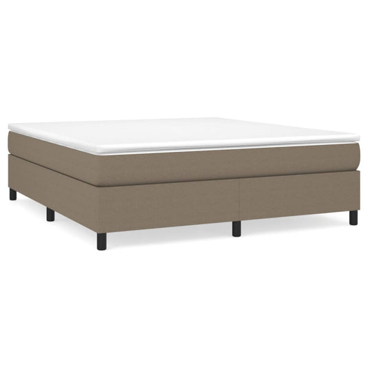 vidaXL Κρεβάτι Boxspring με Στρώμα Taupe 180x200 εκ. Υφασμάτινο