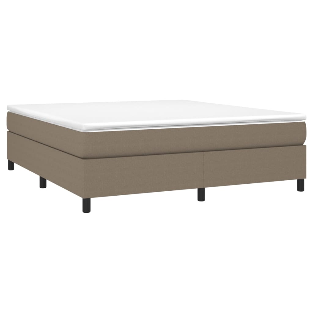 vidaXL Κρεβάτι Boxspring με Στρώμα Taupe 180x200 εκ. Υφασμάτινο