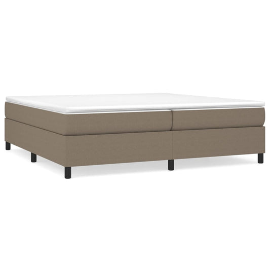 vidaXL Κρεβάτι Boxspring με Στρώμα Taupe 200x200 εκ. Υφασμάτινο