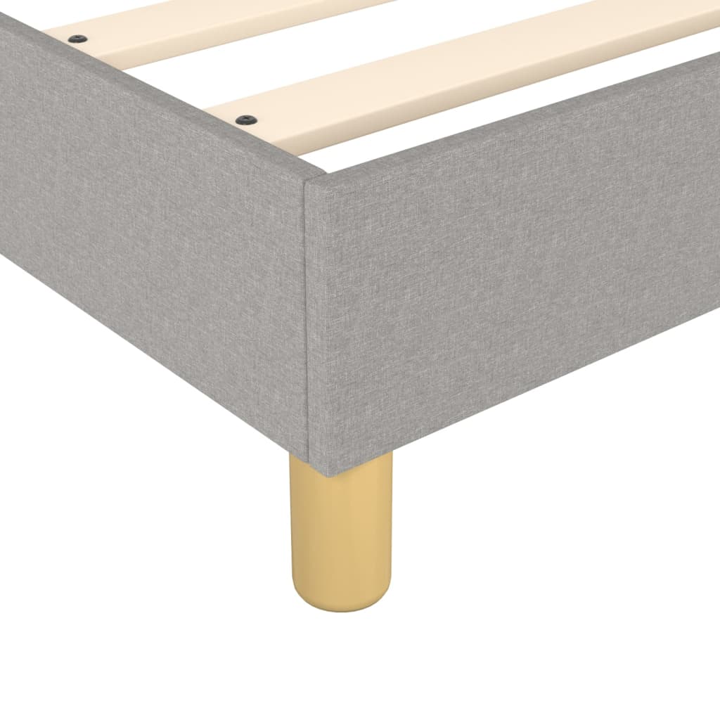 vidaXL Κρεβάτι Boxspring με Στρώμα Ανοιχτό Γκρι 80x200 εκ. Υφασμάτινο