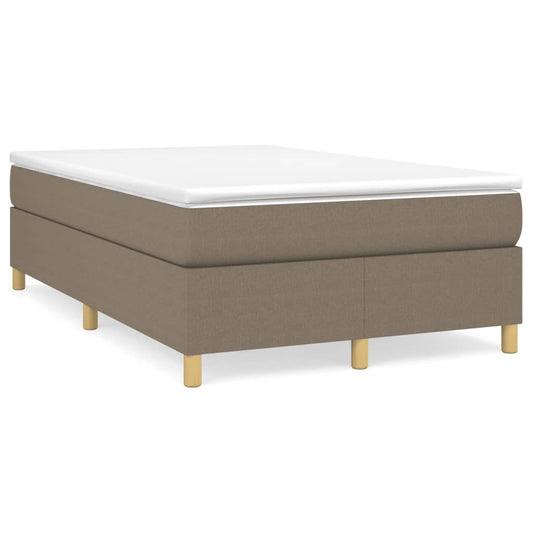 vidaXL Κρεβάτι Boxspring με Στρώμα Taupe 120x200 εκ. Υφασμάτινο