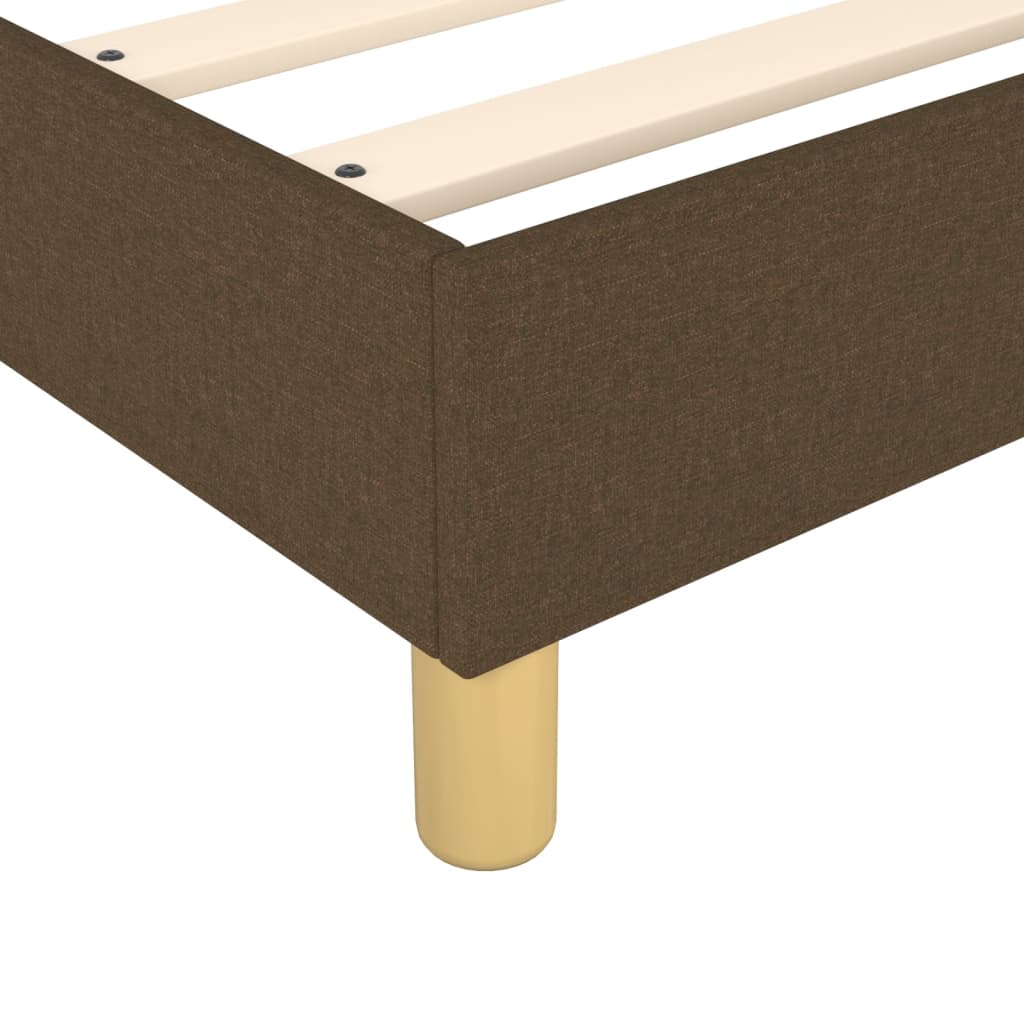 vidaXL Κρεβάτι Boxspring με Στρώμα Σκούρο Καφέ 200x200 εκ. Υφασμάτινο