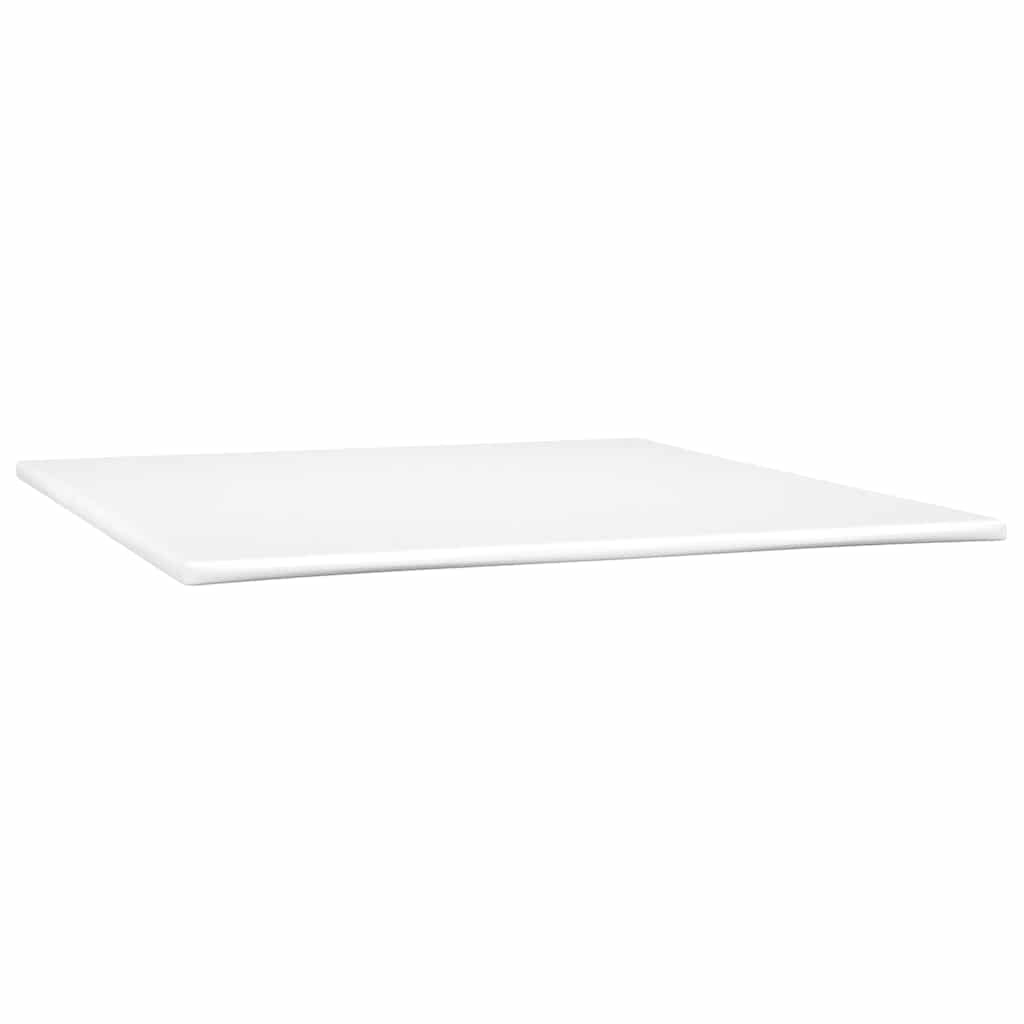 vidaXL Κρεβάτι Boxspring με Στρώμα Κρεμ 160x200εκ. από Συνθετικό Δέρμα