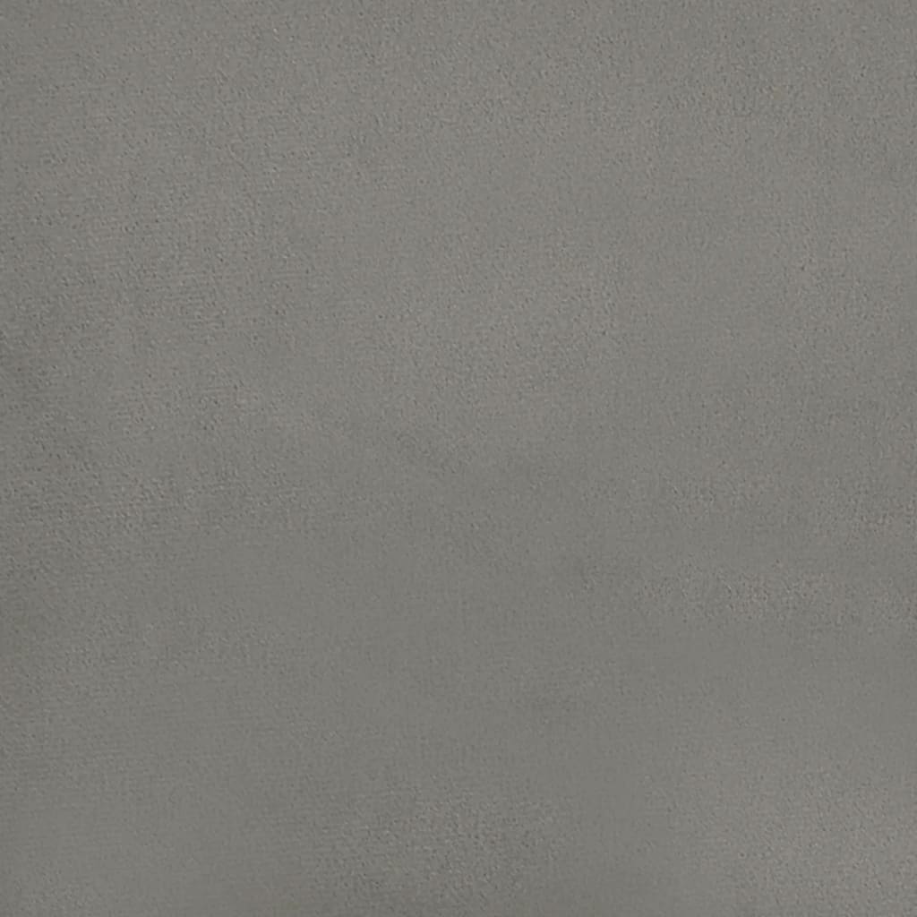 vidaXL Κρεβάτι Boxspring με Στρώμα Ανοιχτό Γκρι 80x200 εκ. Βελούδινο