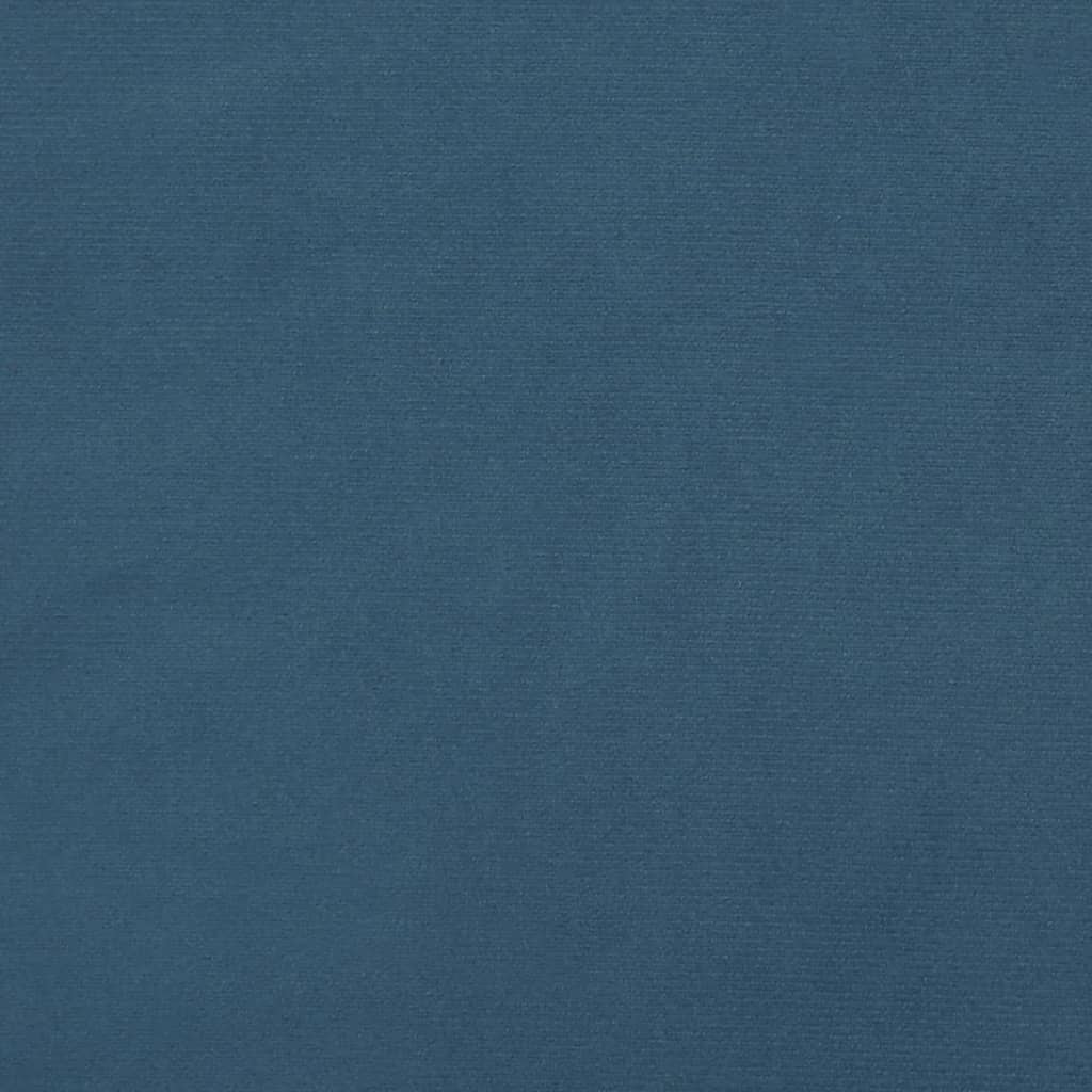vidaXL Κρεβάτι Boxspring με Στρώμα Σκούρο Μπλε 200x200 εκ. Βελούδινο