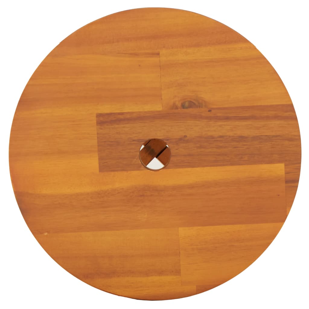 vidaXL Σκαμπό Καφέ 38 x 38 x 45 εκ. από Στρογγυλό Μασίφ Ξύλο Ακακίας