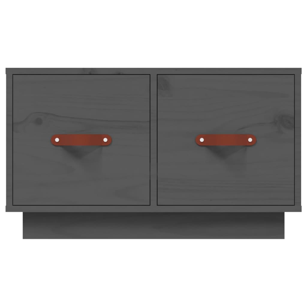 vidaXL Τραπεζάκι Σαλονιού Γκρι 60x53x35 εκ. από Μασίφ Ξύλο Πεύκου