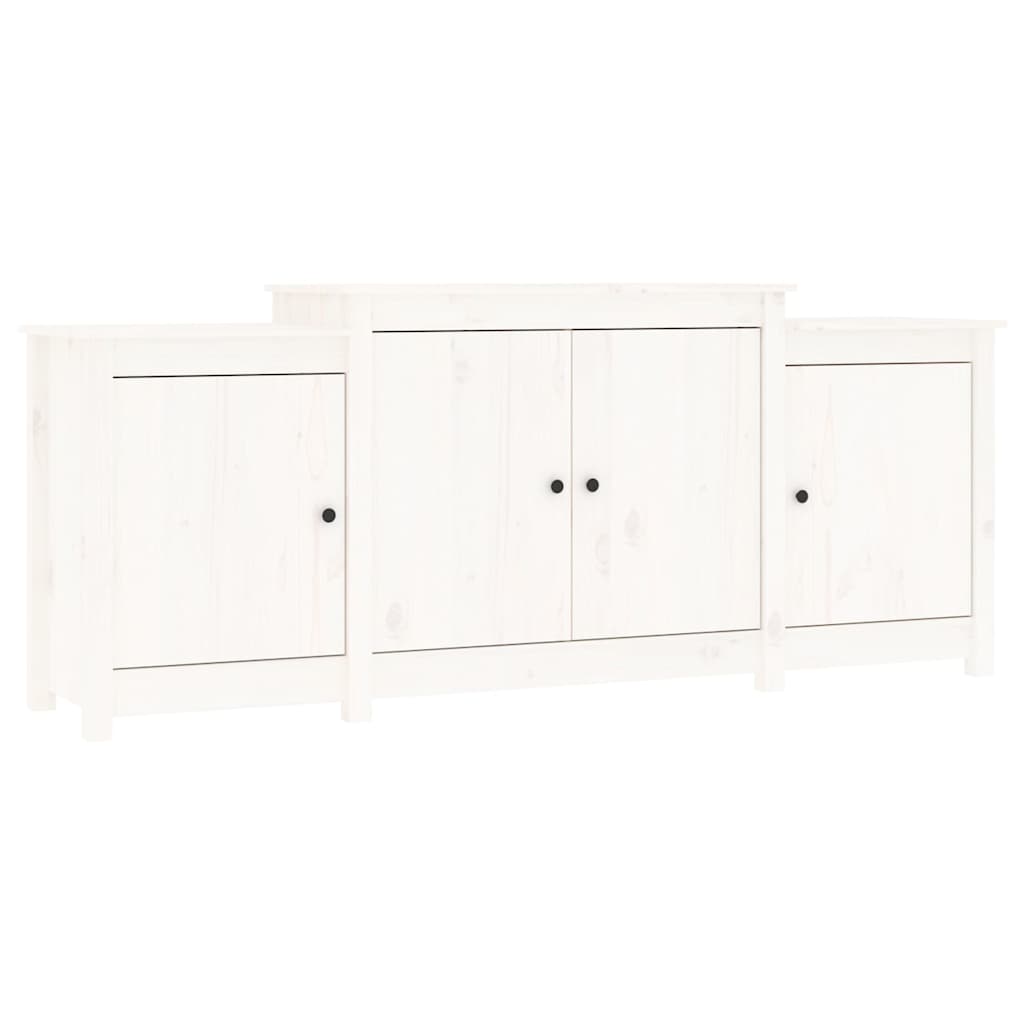 vidaXL Μπουφές Λευκός 164 x 37 x 68 εκ. από Μασίφ Ξύλο Πεύκου
