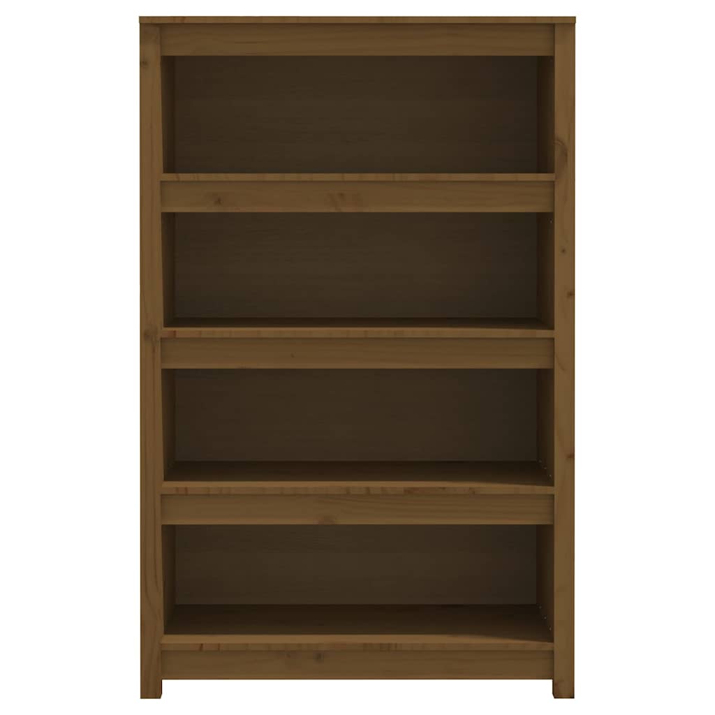 vidaXL Βιβλιοθήκη Μελί 80x35x126 εκ. από Μασίφ Ξύλο Πεύκου