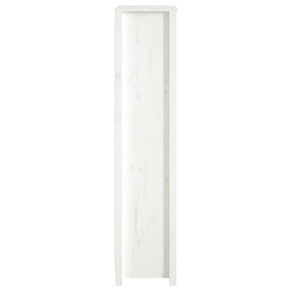 vidaXL Βιβλιοθήκη Λευκή 50 x 35 x 154 εκ. από Μασίφ Ξύλο Πεύκου