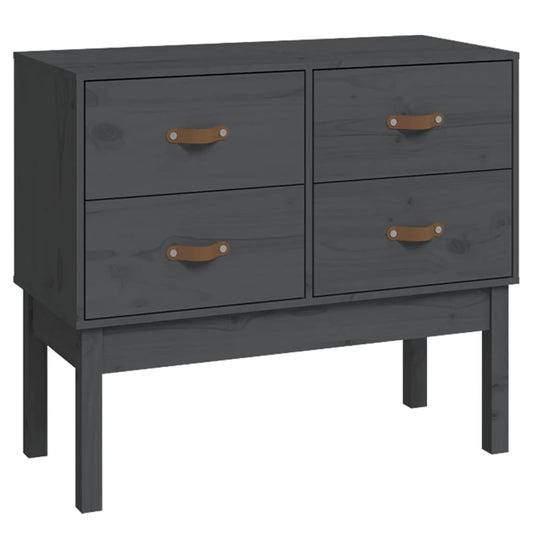 vidaXL Τραπέζι Ντουλάπι Γκρί90x40x78 εκ. από Μασίφ Ξύλο Πεύκου