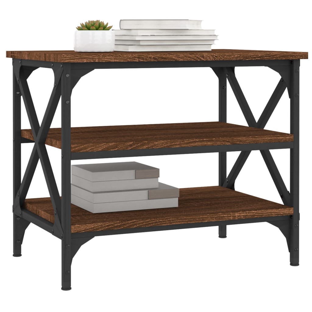 vidaXL Βοηθητικό Τραπέζι Καφέ Δρυς 55x38x45 εκ. Επεξεργασμένο Ξύλο