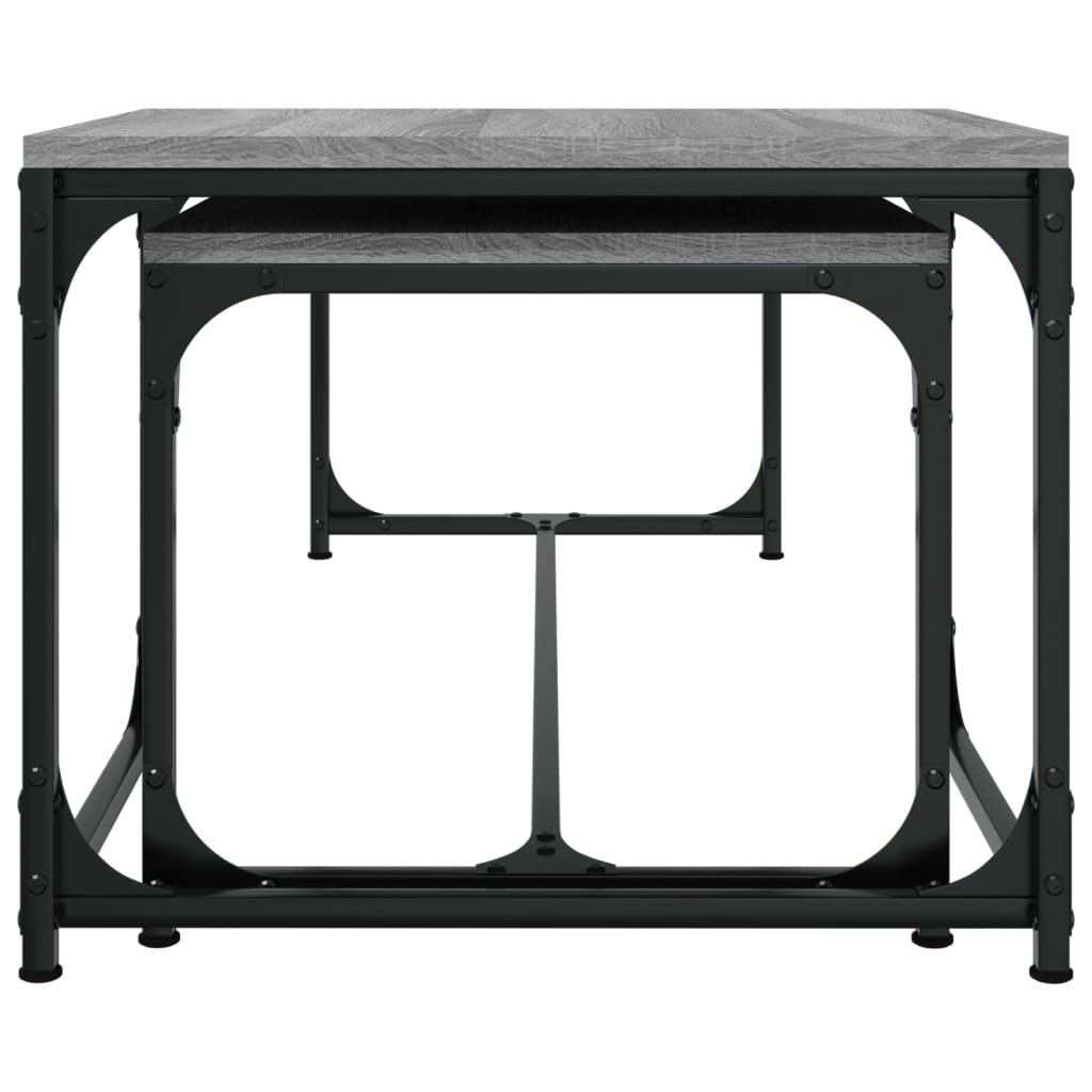 vidaXL Τραπεζάκια Σαλονιού 2 τεμ Γκρι sonoma από Επεξεργασμένο Ξύλο