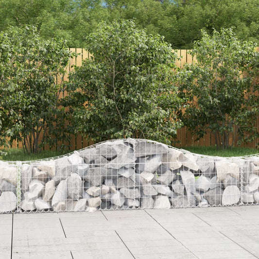 vidaXL Συρματοκιβώτια Τοξωτά 14 τεμ. 200x30x40/60 εκ. Γαλβαν. Ατσάλι