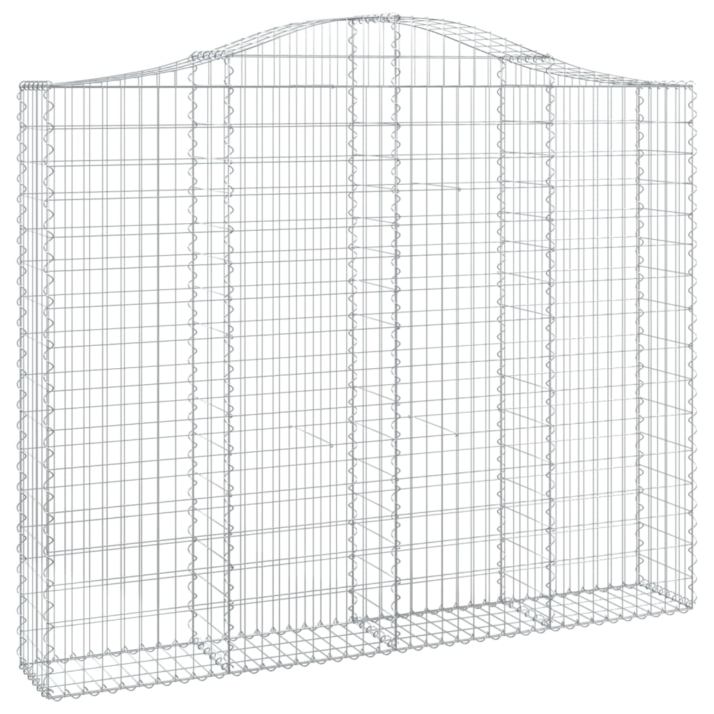 vidaXL Συρματοκιβώτια Τοξωτά 4 τεμ. 200x30x160/180 εκ. Γαλβαν. Ατσάλι