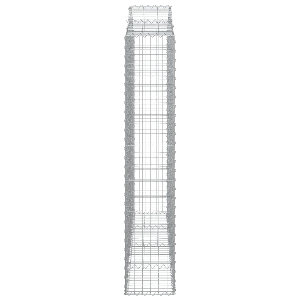vidaXL Συρματοκιβώτια Τοξωτά 4 τεμ. 200x30x160/180 εκ. Γαλβαν. Ατσάλι