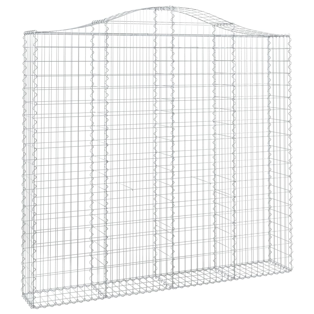 vidaXL Συρματοκιβώτια Τοξωτά 3 τεμ. 200x30x180/200 εκ. Γαλβαν. Ατσάλι