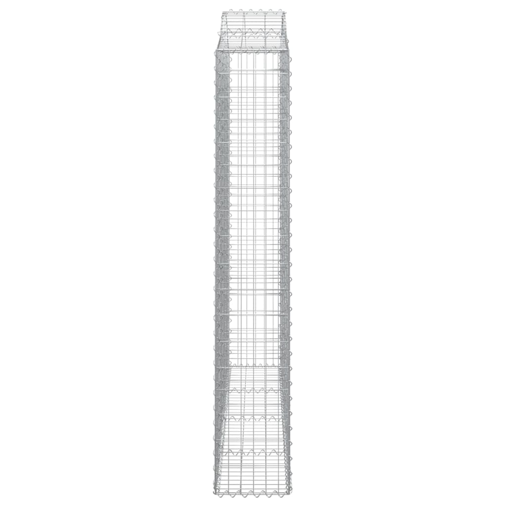 vidaXL Συρματοκιβώτια Τοξωτά 3 τεμ. 200x30x180/200 εκ. Γαλβαν. Ατσάλι
