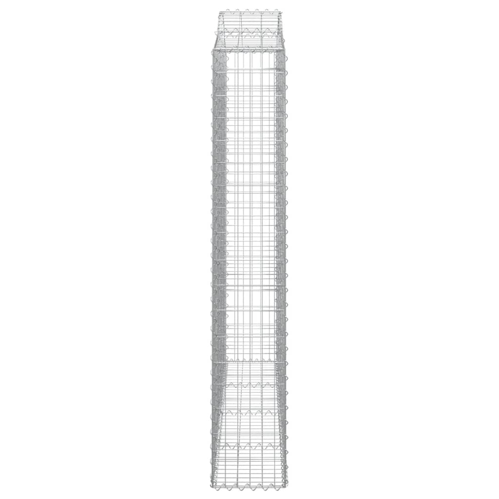 vidaXL Συρματοκιβώτια Τοξωτά 13 τεμ. 200x30x180/200 εκ. Γαλβαν. Ατσάλι