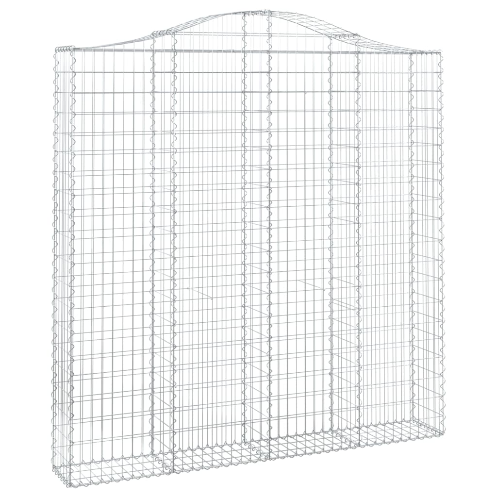 vidaXL Συρματοκιβώτια Τοξωτά 5 τεμ. 200x30x200/220 εκ. Γαλβαν. Ατσάλι