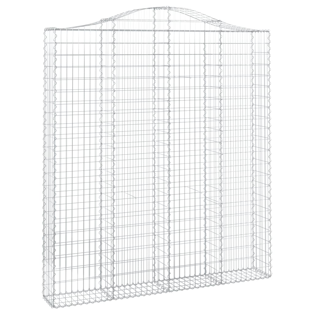 vidaXL Συρματοκιβώτια Τοξωτά 3 τεμ. 200x30x220/240 εκ. Γαλβαν. Ατσάλι