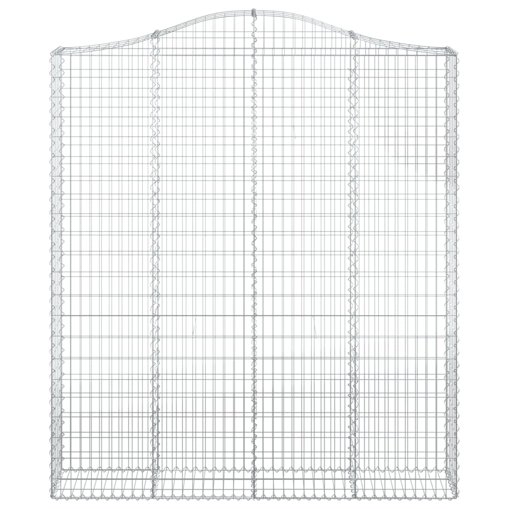 vidaXL Συρματοκιβώτια Τοξωτά 3 τεμ. 200x30x220/240 εκ. Γαλβαν. Ατσάλι