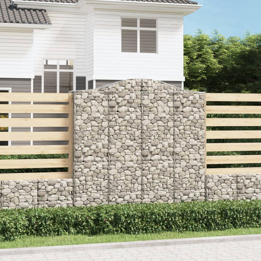 vidaXL Συρματοκιβώτια Τοξωτά 5 τεμ. 200x50x200/220 εκ. Γαλβαν. Ατσάλι