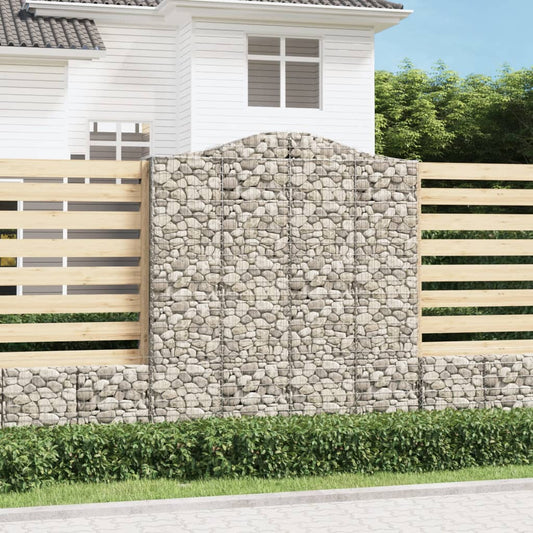 vidaXL Συρματοκιβώτια Τοξωτά 11 τεμ. 200x50x220/240 εκ. Γαλβαν. Ατσάλι