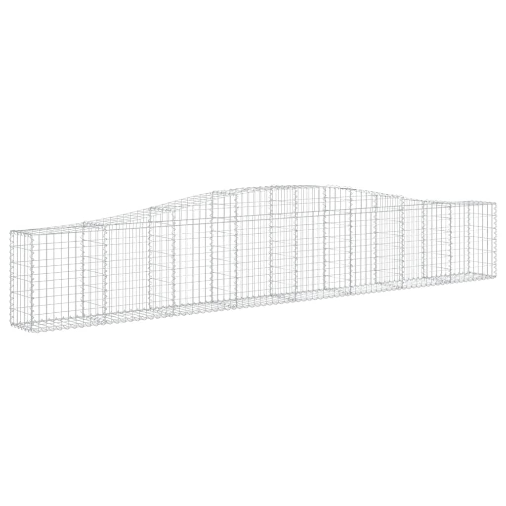 vidaXL Συρματοκιβώτια Τοξωτά 15 τεμ. 400x30x60/80 εκ. Γαλβαν. Ατσάλι