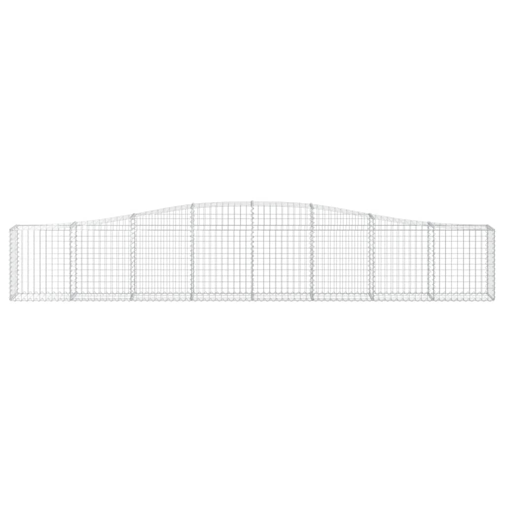 vidaXL Συρματοκιβώτια Τοξωτά 15 τεμ. 400x30x60/80 εκ. Γαλβαν. Ατσάλι