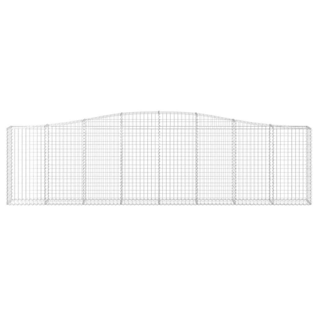 vidaXL Συρματοκιβώτια Τοξωτά 3 τεμ. 400x30x100/120 εκ. Γαλβαν. Ατσάλι