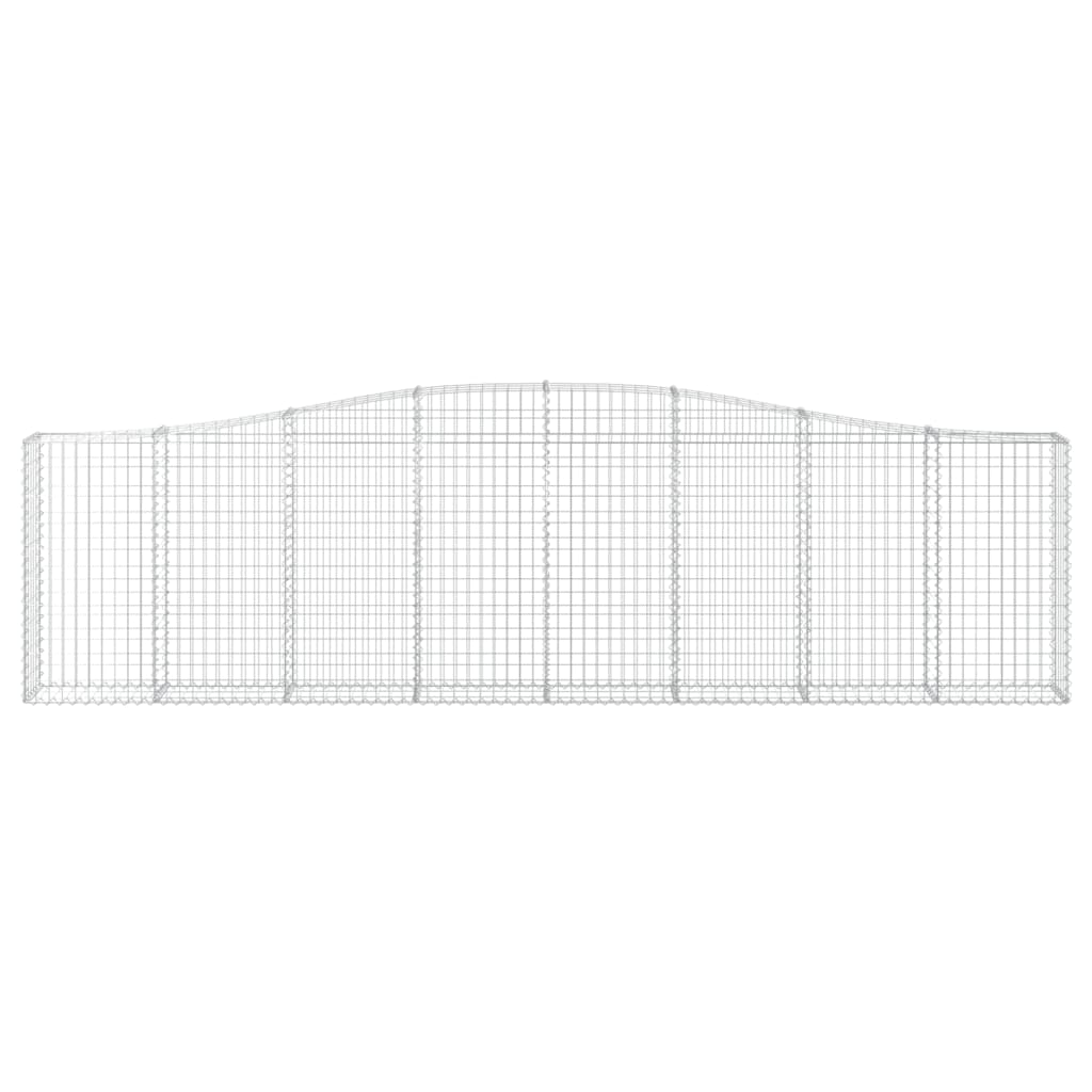 vidaXL Συρματοκιβώτια Τοξωτά 8 τεμ. 400x30x100/120 εκ. Γαλβαν. Ατσάλι