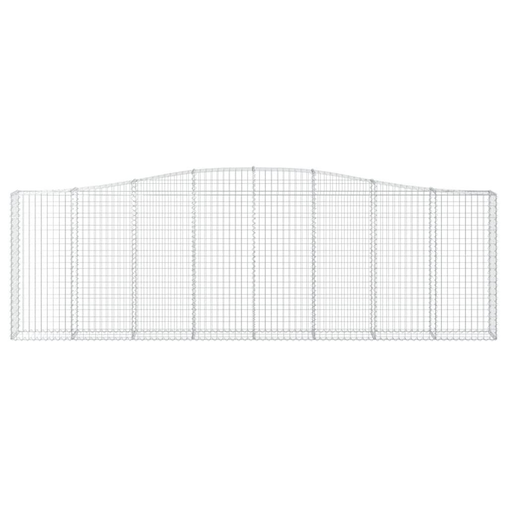 vidaXL Συρματοκιβώτια Τοξωτά 4 τεμ. 400x30x120/140 εκ. Γαλβαν. Ατσάλι