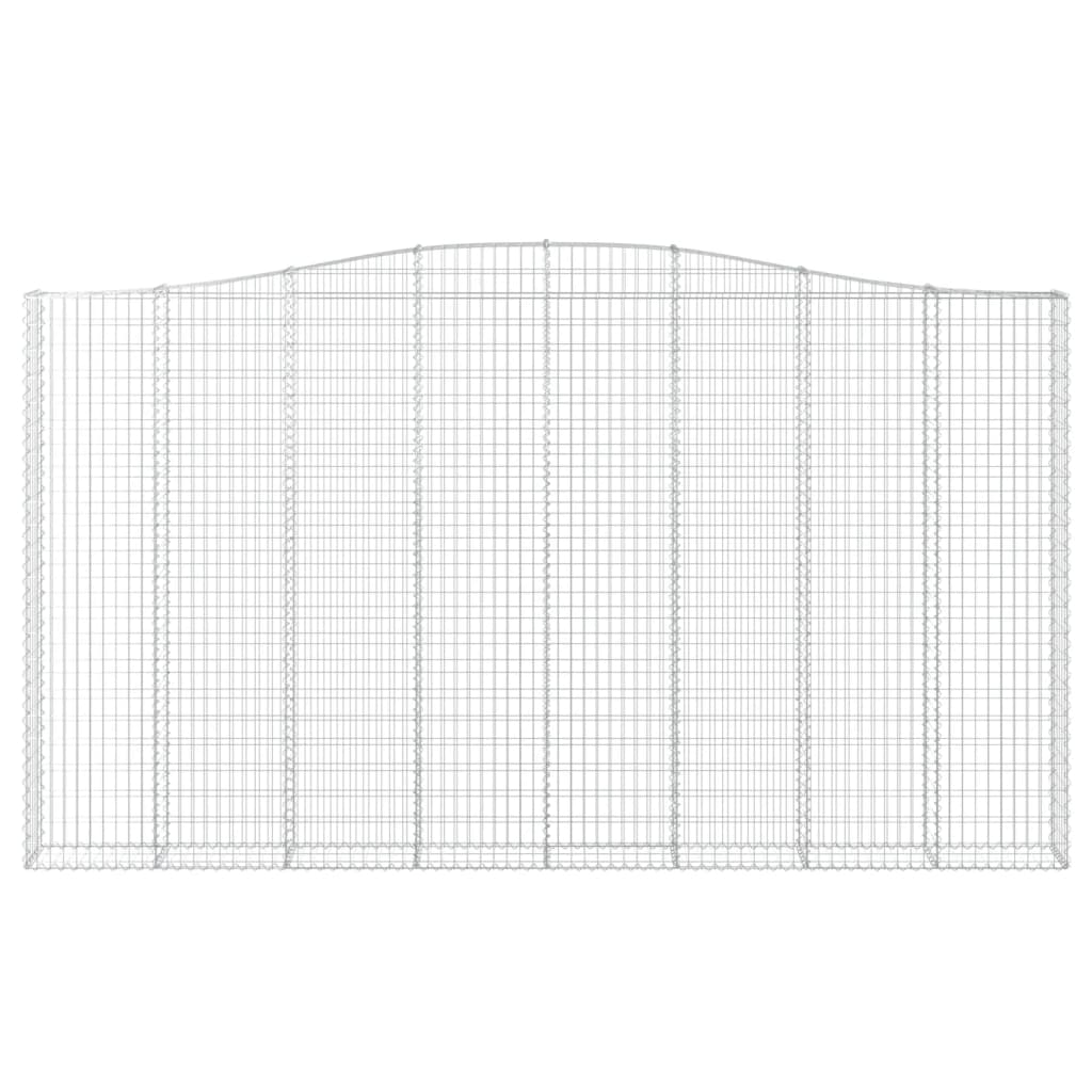 vidaXL Συρματοκιβώτια Τοξωτά 2 τεμ. 400x30x220/240 εκ. Γαλβαν. Ατσάλι