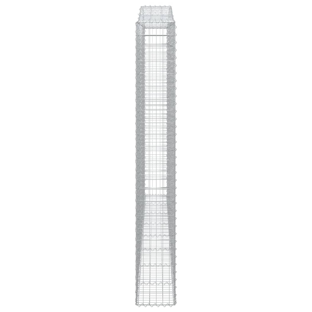 vidaXL Συρματοκιβώτια Τοξωτά 2 τεμ. 400x30x220/240 εκ. Γαλβαν. Ατσάλι