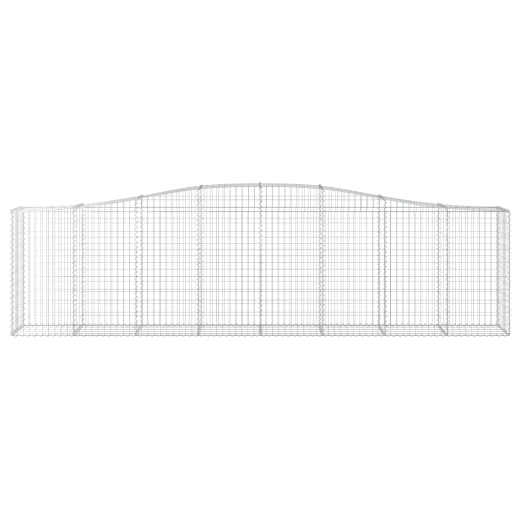 vidaXL Συρματοκιβώτια Τοξωτά 2 τεμ. 400x50x100/120 εκ. Γαλβαν. Ατσάλι