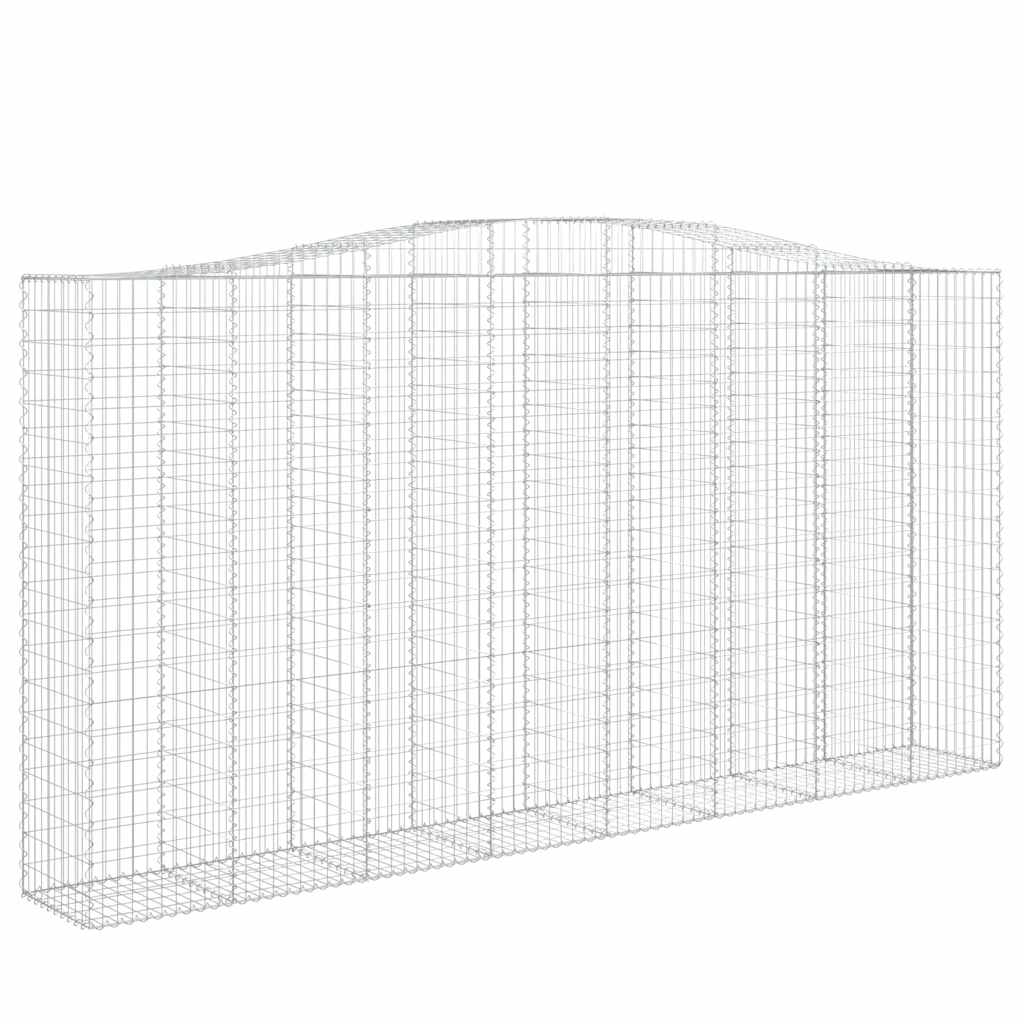 vidaXL Συρματοκιβώτια Τοξωτά 9 τεμ. 400x50x200/220 εκ. Γαλβαν. Ατσάλι