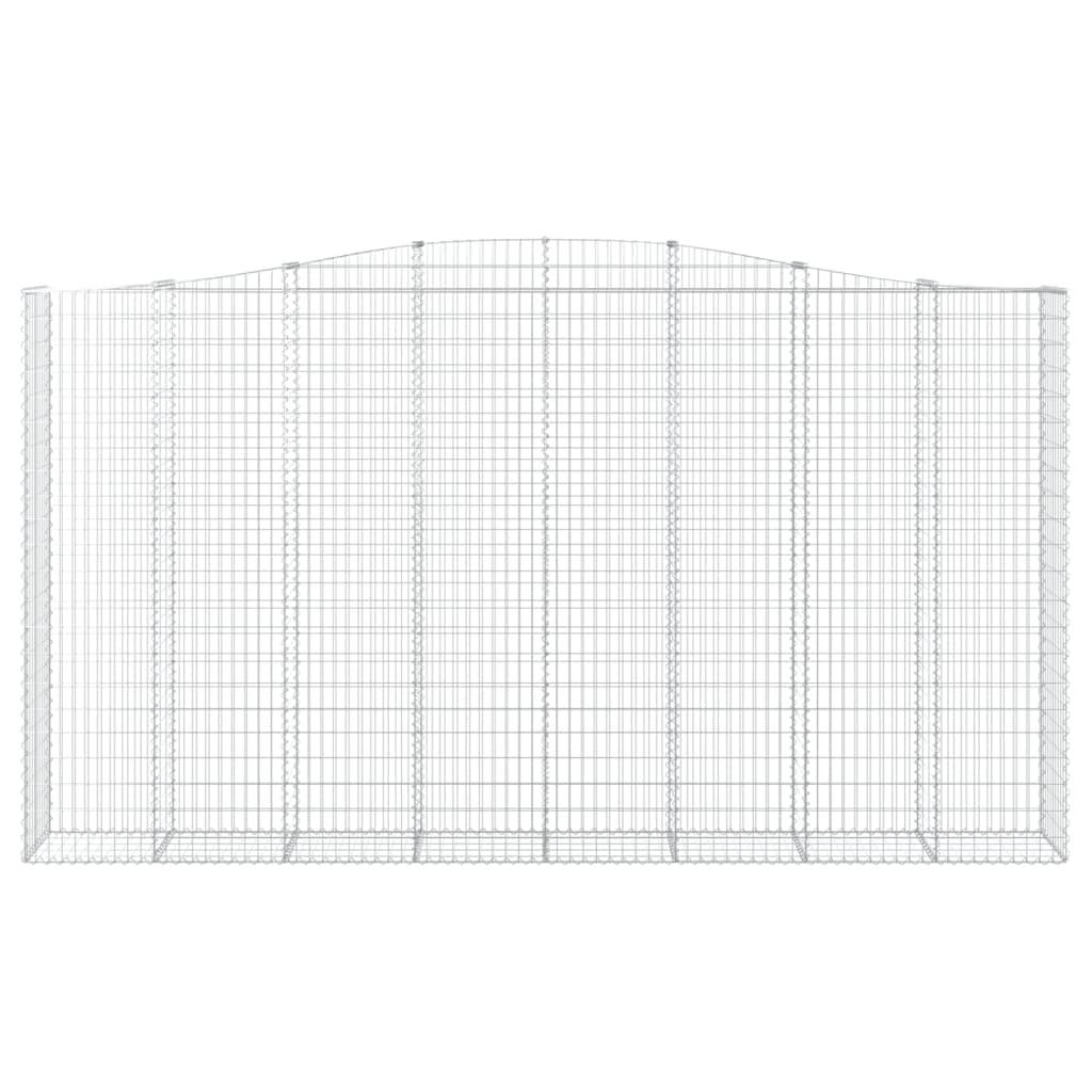 vidaXL Συρματοκιβώτια Τοξωτά 2 τεμ. 400x50x220/240 εκ. Γαλβαν. Ατσάλι