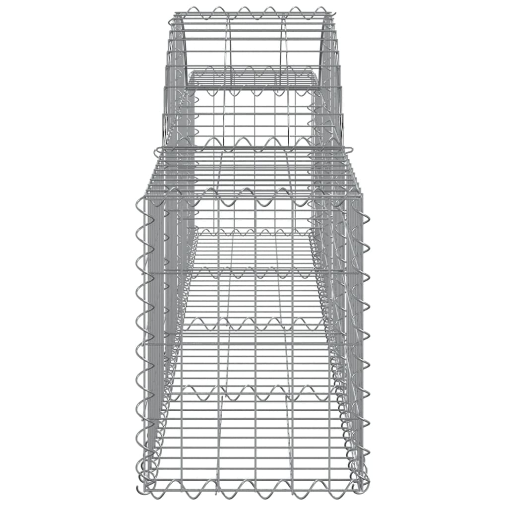 vidaXL Συρματοκιβώτια Τοξωτά 12 τεμ. 200x30x40/60 εκ. Γαλβαν. Ατσάλι