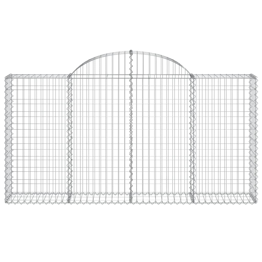 vidaXL Συρματοκιβώτια Τοξωτά 6 τεμ. 200x30x100/120 εκ. Γαλβαν. Ατσάλι